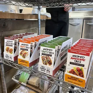 a variety of food items