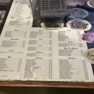 Regular Menu