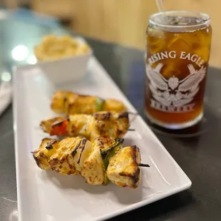 Chicken Kabobs with Mac &amp; Cheese