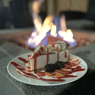 Cheesecake ordered with extra toppings