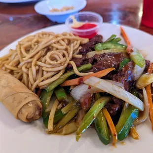Szechuan beef with noodles