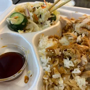 Old salad all wilted chicken so bland no flavor!