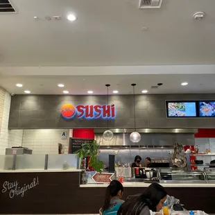 interior, sushi and sashimi