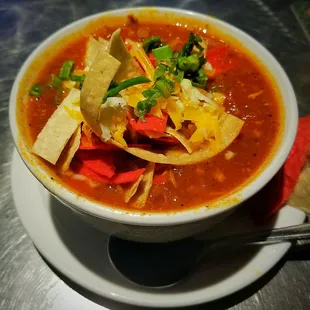 Bowl of Chicken Tortilla soup