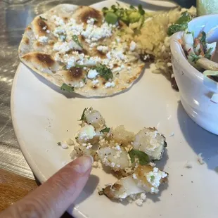 1/2 dozen crumbs of fish