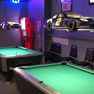 Pool tables and dart board