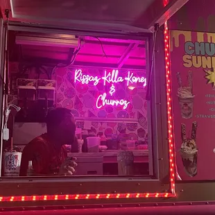 waiting for our sundaes