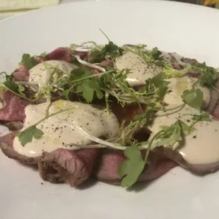 Carpaccio with Italian tuna sauce