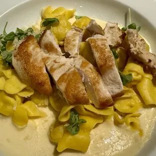 Pasta with added grilled chicken!