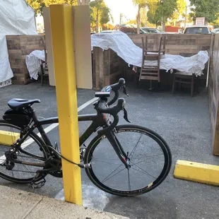 Outdoor tables ... two of the four tables