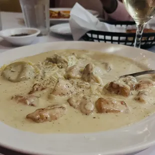 Ravioli di Portobello with chicken