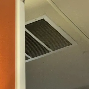 We were a both away and this was blowing air out! GROSS!