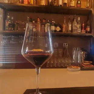 Enjoying a glass of wine at Sopra!
