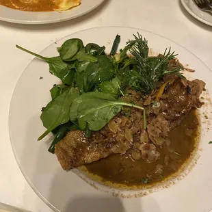 The special (trout almandine)