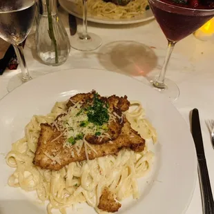 Pollo Alfredo &amp; a holiday cocktail