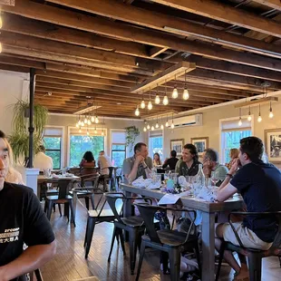 View from upstairs of the restaurant
