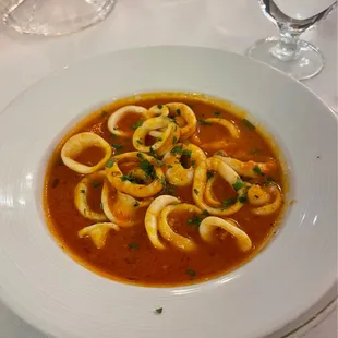 Calamari Marinara Dinner