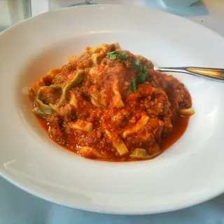 Fettucine al Sugo di Carne alla Milanese