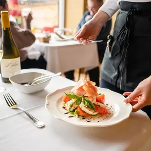 a plate of food on a table