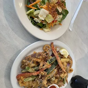 D'oro salad and calamari