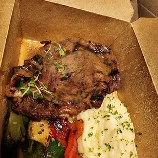 This was really good. Their Ribeye Steak with Red Wine Reduction.