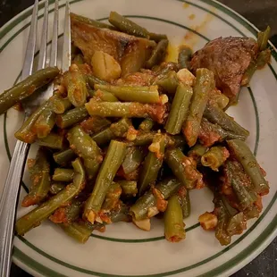 Cooked veggies and potatoes