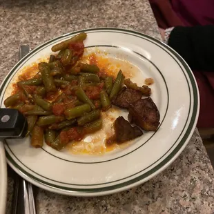 Green Beans side with tomatoes