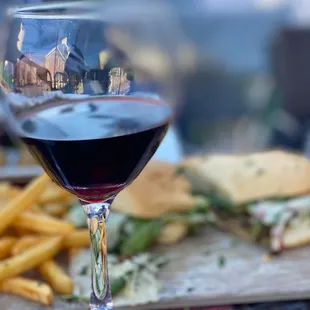 Sangiovese and portobello pesto sandwich