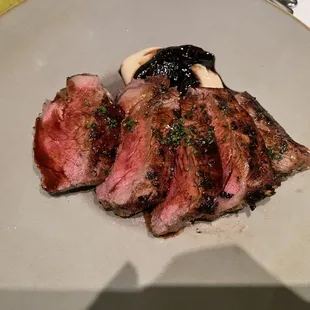 a piece of steak on a plate