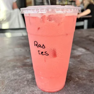 Raspberry Italian soda