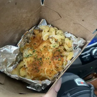 You can see how small the box is and the Mac n cheese is literally at the bottom of the box