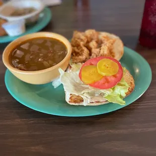 Lunch special.  Half poboy and seafoodgumbo
