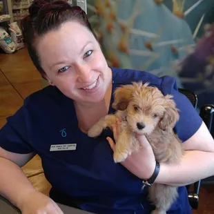 Chewie loved his first visit to the vet!!