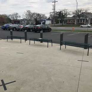 Benches out front