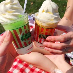 Pear and vanilla Gelati and Mango and vanilla Gelati