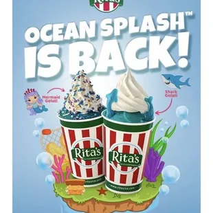 Mermaid and shark gelato is back!