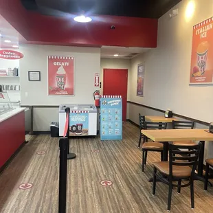 The indoor sitting area