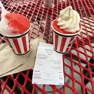 two cups of frozen custard