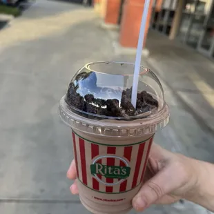 Chocolate concrete plus Oreos