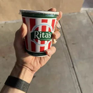 Tropical fruit Italian ice