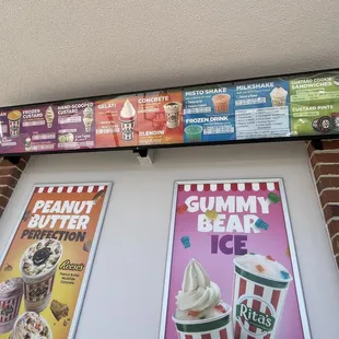 Menu options