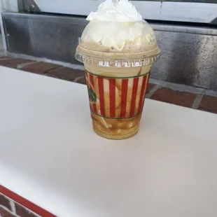 Cold brew frozen caramel coffee