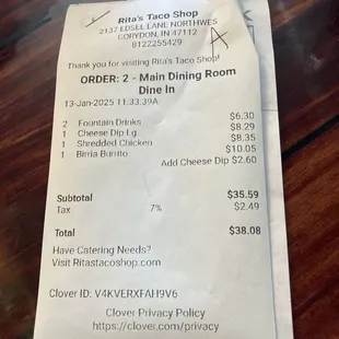 I paid that much for 3 dinners for one person