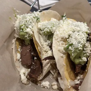 Bison Tacos in a Double shell