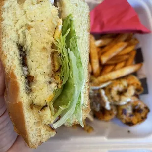 Crab cake sandwich
