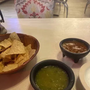 Chips and warm &amp; tasty salsa