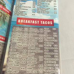 Amazing breakfast tacos and they're a good size! Very filling!