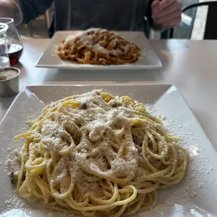 Bolognese and Carbonara. Most amazing dinner with the kindest people. A must visit.