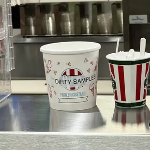 a disposable ice cream