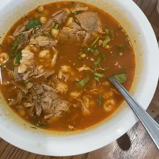 Pozole, but I some added cilantro.